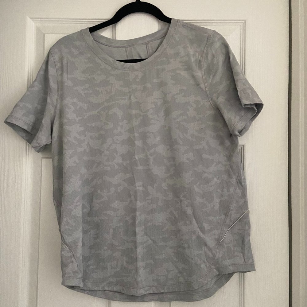 Lululemon Athletica Tops Lululemon Shirt Gray Camo Size 12